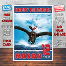 Personalised Dragon 2 2014 Style Inspired Cartoon Birthday Card (SA)