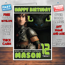 Personalised Dragon 2 Style Inspired Cartoon Birthday Card (SA)