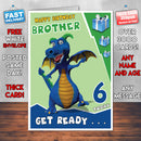 Personalised Dragon Final Pose Birthday Card (SA)