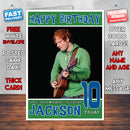 Personalised Ed Sheeran 2 Celebrity Inspired Style Birthday Card (SA)