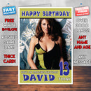 Personalised Elizabeth Hurley 1 INSPIRED THEME Celebrity Birthday Card (SA)
