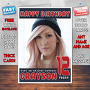 Personalised Ellie Goulding 1 Celebrity Inspired Style Birthday Card (SA)