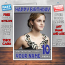 Personalised Emma Watson 2 INSPIRED THEME Celebrity Birthday Card (SA)