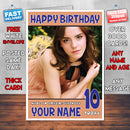 Personalised Emma Watson 5 INSPIRED THEME Celebrity Birthday Card (SA)