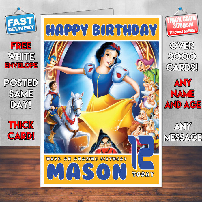 Personalised Enchanted Style Inspired Cartoon Birthday Card (SA)
