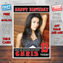 Personalised Eva Longoria 3 INSPIRED THEME Celebrity Birthday Card (SA)