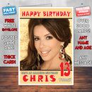 Personalised Eva Longoria 4 INSPIRED THEME Celebrity Birthday Card (SA)