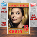 Personalised Eva Longoria 5 INSPIRED THEME Celebrity Birthday Card (SA)