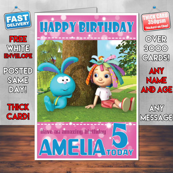 Personalised Everything's Rosie 3 Style Theme Personalised Kidshows Birthday Card (SA)
