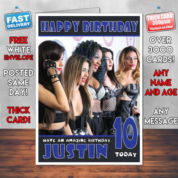 Personalised FIFTH HARMONY Celebrity Inspired Style Birthday Card (SA)
