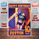 Personalised Face Girls Celebrity Inspired Style Birthday Card (SA)