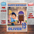 Personalised Fix It Felix Jr Style Inspired Cartoon Birthday Card (SA)