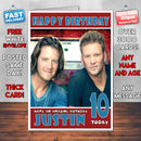 Personalised Florida Georgia Line 1 INSPIRED THEME Music Birthday Card (SA)