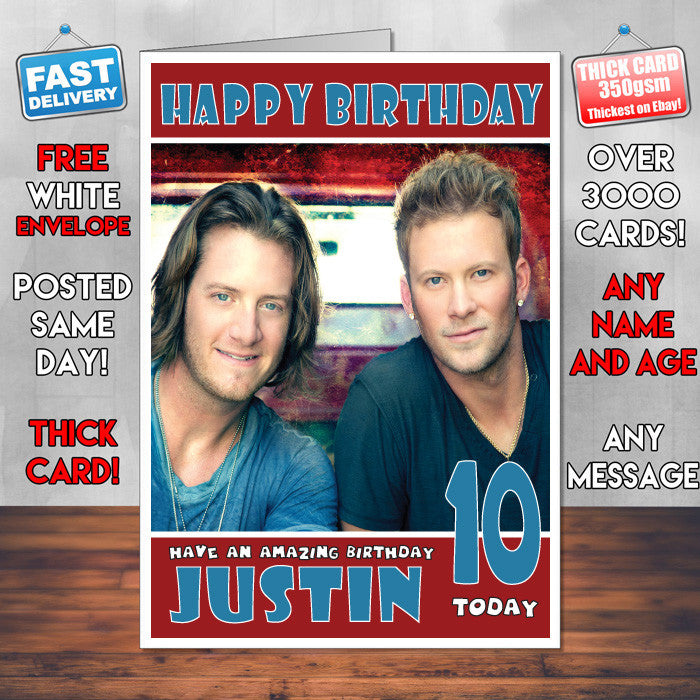 Personalised Florida Georgia Line 1 INSPIRED THEME Music Birthday Card (SA)