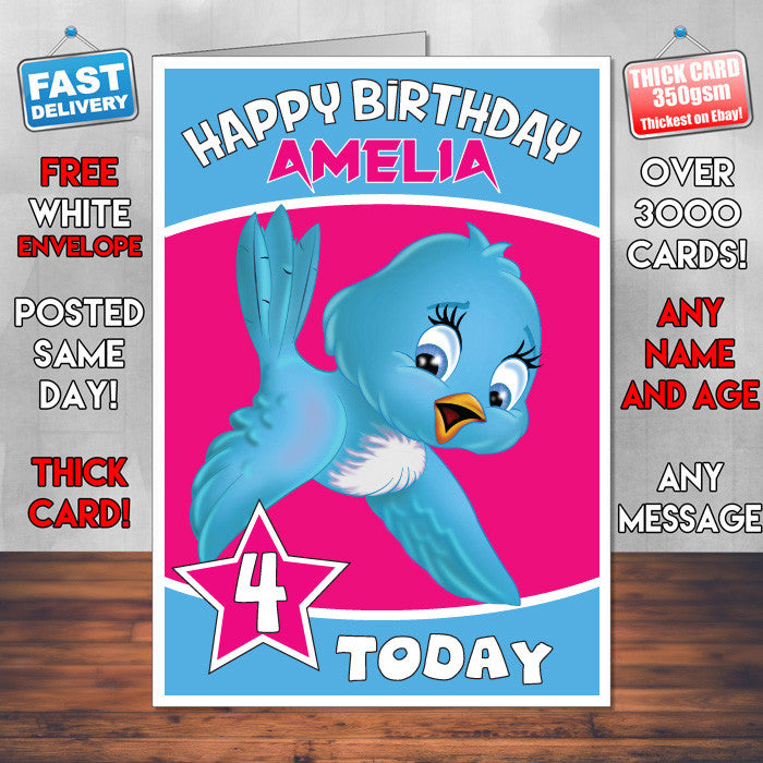 Personalised Flying Bird Birthday Card (SA)