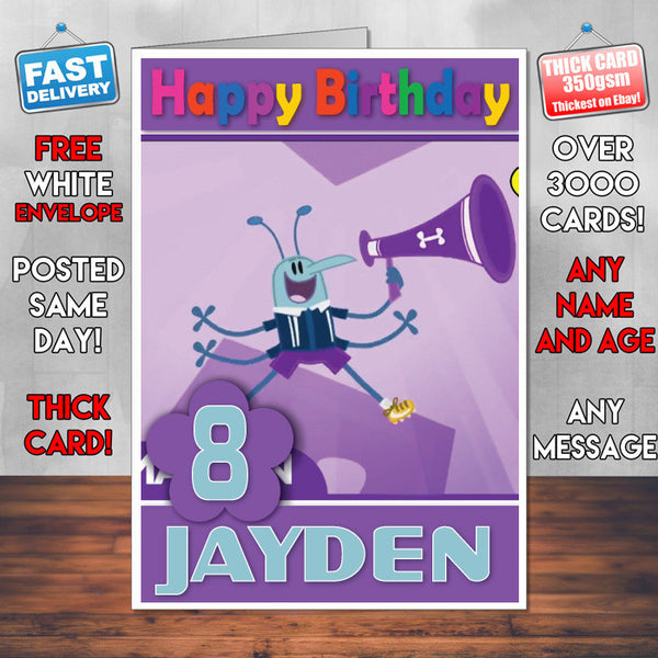 Personalised Footy Pups 5 Style Theme Personalised Kidshows Birthday Card (SA)