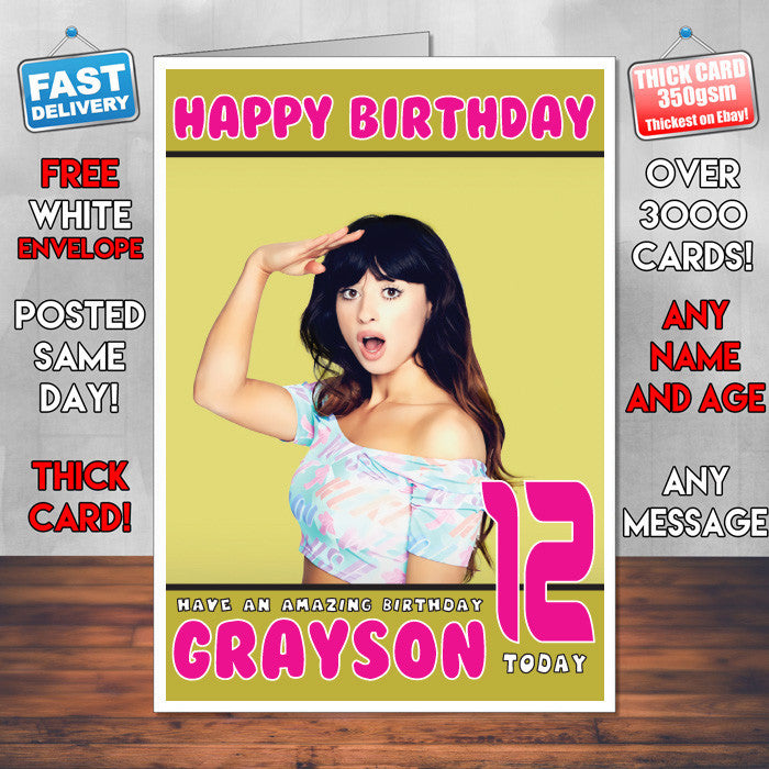 Personalised Foxes Celebrity Inspired Style Birthday Card (SA)
