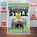 Personalised Gangnam Style 1 INSPIRED THEME Music Birthday Card (SA)