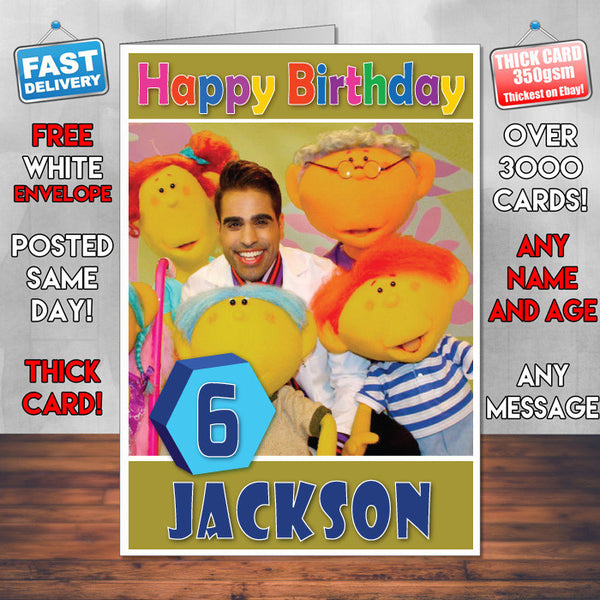 Personalised Get Well Soon 1 Style Theme Personalised Kidshows Birthday Card (SA)