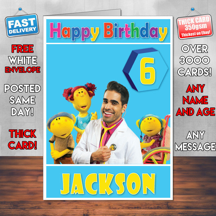 Personalised Get Well Soon 3 Style Theme Personalised Kidshows Birthday Card (SA)