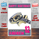 Personalised Gibson Guitar INSPIRED THEME Music Birthday Card (SA)
