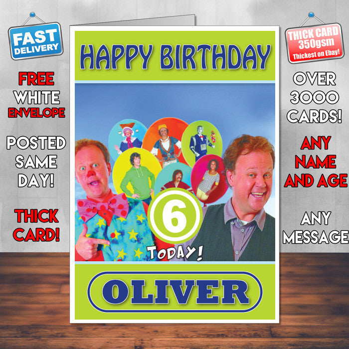 Personalised Gigglebiz 2 Style Theme Personalised Kidshows Birthday Card (SA)