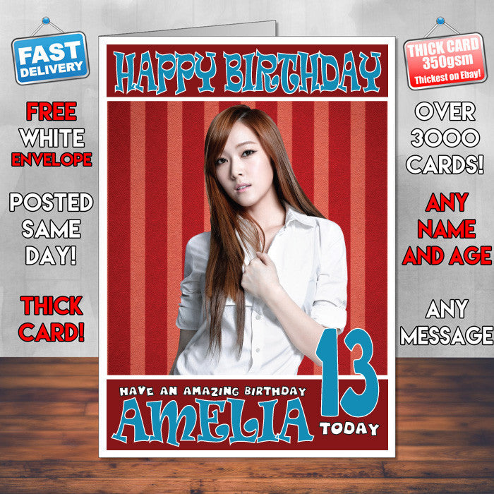 Personalised Girls Generation 2 Celebrity Inspired Style Birthday Card (SA)