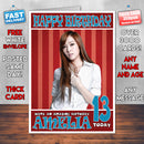 Personalised Girls Generation 2 Celebrity Inspired Style Birthday Card (SA)