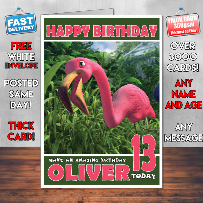 Personalised Gnomeo Juliet 2 Style Inspired Cartoon Birthday Card (SA)