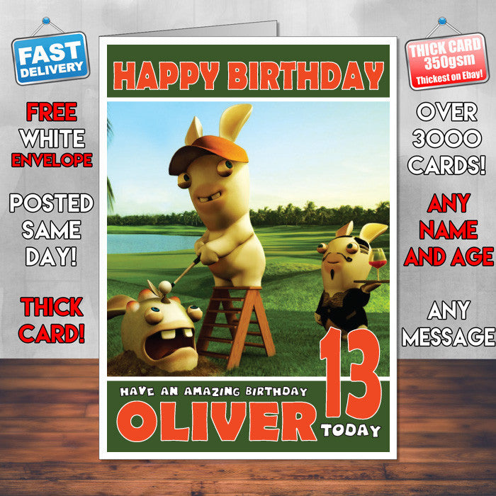 Personalised Golf For Beginners Style Inspired Cartoon Birthday Card (SA)