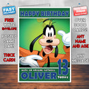 Personalised Goofy Style Inspired Cartoon Birthday Card (SA)
