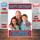 Personalised Grandpa In My Pocket 1 Style Theme Personalised Kidshows Birthday Card (SA)