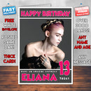 Personalised Grimes 1 Celebrity Inspired Style Birthday Card (SA)