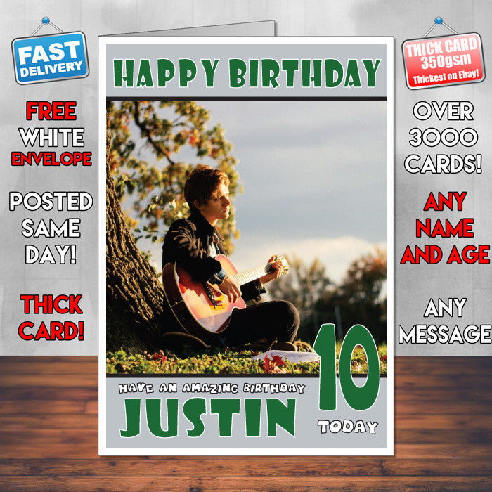 Personalised Guy Mood Music Celebrity Inspired Style Birthday Card (SA)