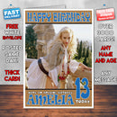 Personalised Gwen Stefani 2 Celebrity Inspired Style Birthday Card (SA)