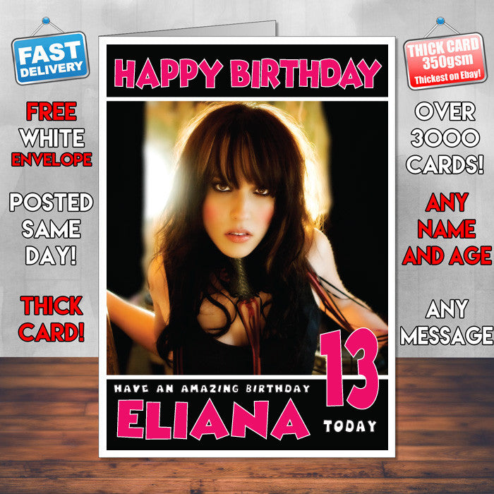 Personalised Halestorm Celebrity Inspired Style Birthday Card (SA)
