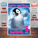 Personalised Happy Feet 1 Style Inspired Cartoon Birthday Card (SA)