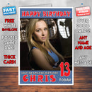 Personalised Hayden Panettiere 2 INSPIRED THEME Celebrity Birthday Card (SA)