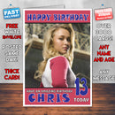 Personalised Hayden Panettiere 6 INSPIRED THEME Celebrity Birthday Card (SA)