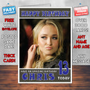 Personalised Hayden Panettiere 7 INSPIRED THEME Celebrity Birthday Card (SA)