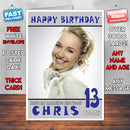 Personalised Hayden Panettiere 8 INSPIRED THEME Celebrity Birthday Card (SA)