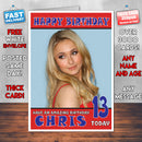 Personalised Hayden Panettiere 9 INSPIRED THEME Celebrity Birthday Card (SA)