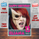 Personalised Hayley Williams 3 Celebrity Inspired Style Birthday Card (SA)