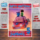 Personalised Home Movie Style Inspired Cartoon Birthday Card (SA)