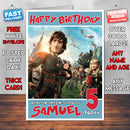 Personalised How To Train Your Dragon 1 Style Inspired Cartoon Birthday Card (SA)