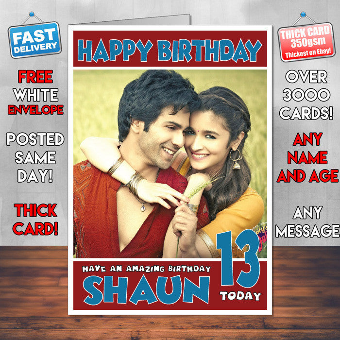 Personalised Humpty Sharma Ki Dulhania 1 Bollywood Inspired Style Birthday Card (SA)