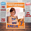 Personalised I Can Cook 2 Style Theme Personalised Kidshows Birthday Card (SA)