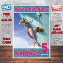 Personalised Ice Age 4 Continental Drift Style Inspired Cartoon Birthday Card (SA)