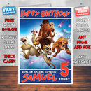 Personalised Ice Age Collision Course Style Inspired Cartoon Birthday Card (SA)