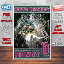 Personalised Iced Earth Celebrity Inspired Style Birthday Card (SA)